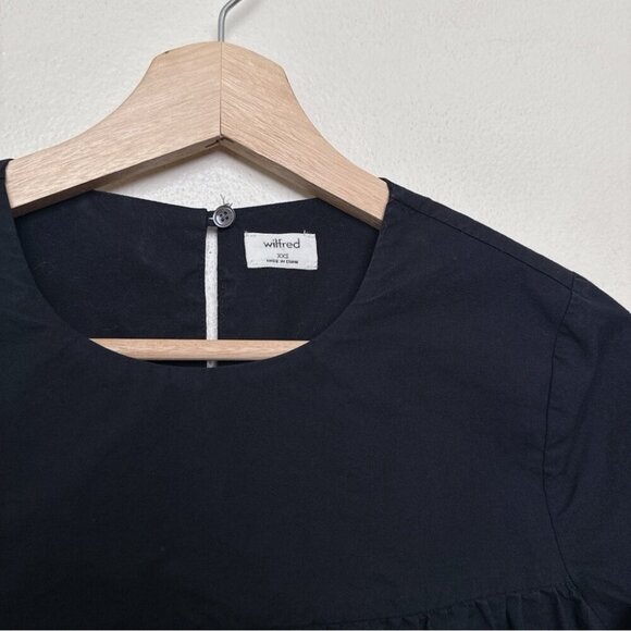 Aritzia Womens XXSmall Wilfred Lessine Babydoll Mini Black Dress - Picture 9 of 14